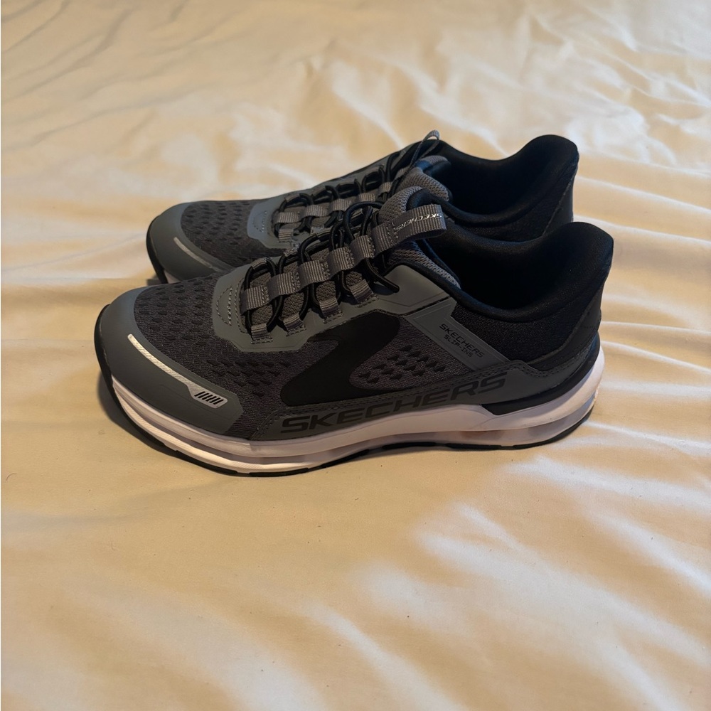 Skechers Kids Black and Gray Athletic Shoes